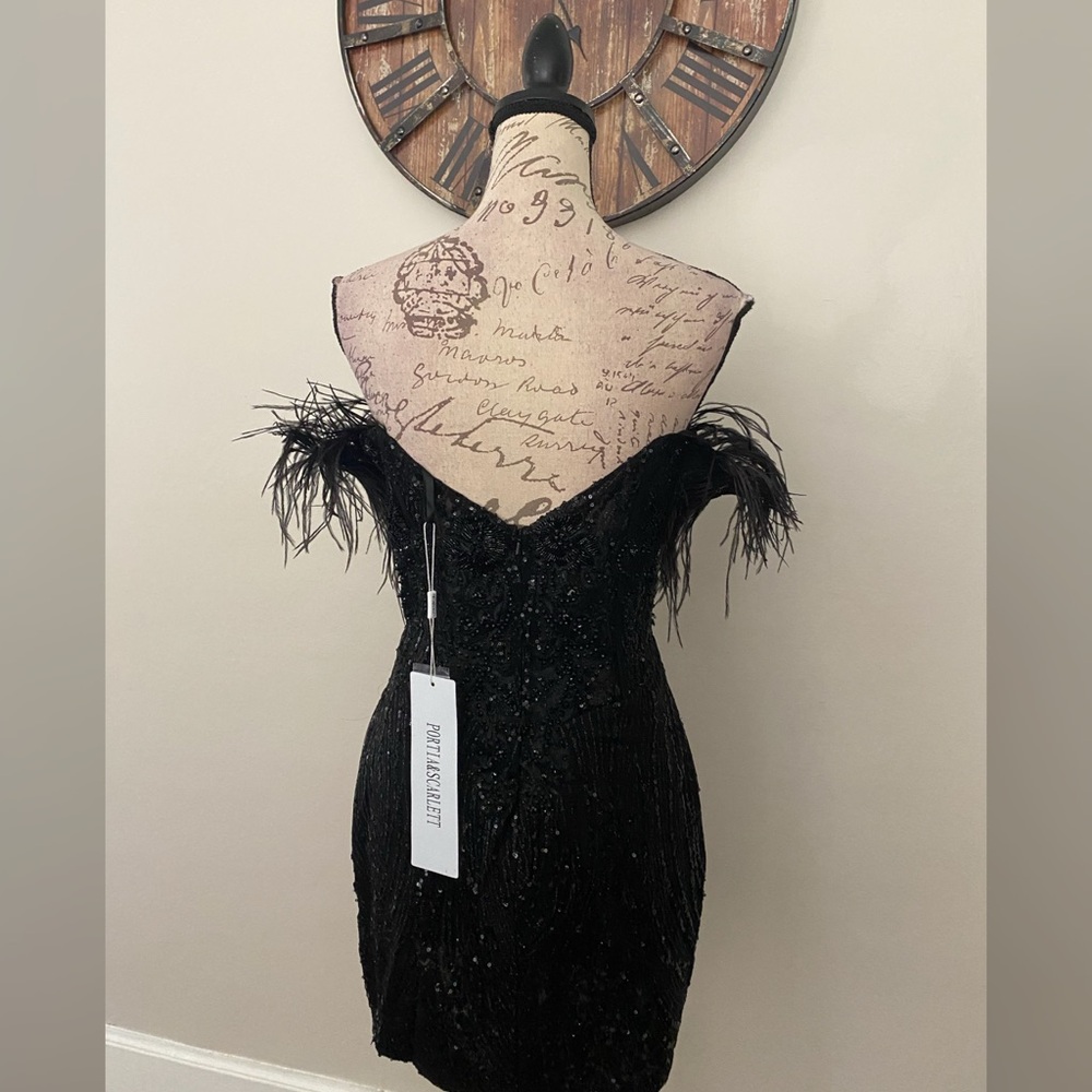 Black sparkly hoco dress, party dress, Halloween, bachelorette or Vegas dress - Picture 4 of 4